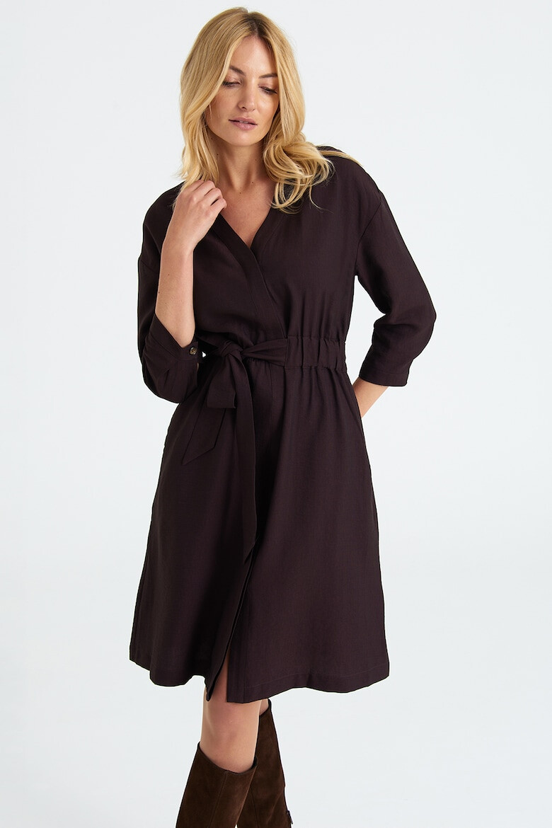 GreenPoint Rochie mini evazata cu model uni - Pled.ro