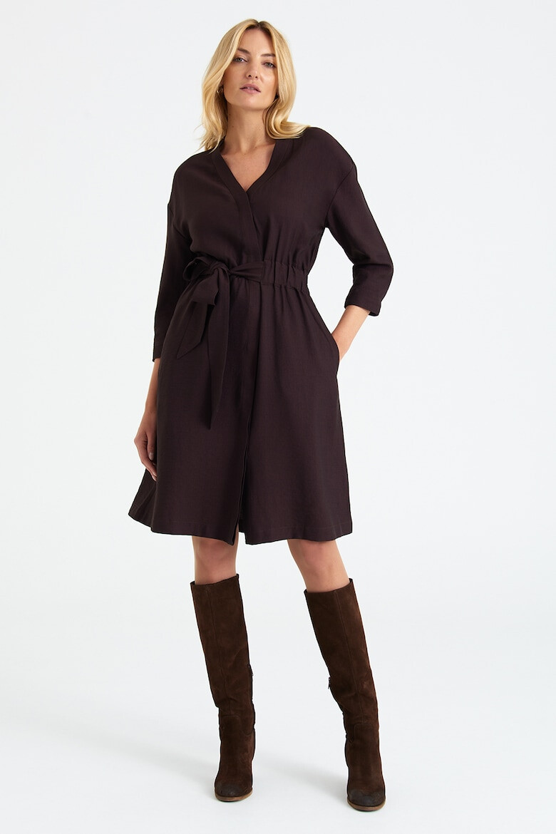 GreenPoint Rochie mini evazata cu model uni - Pled.ro