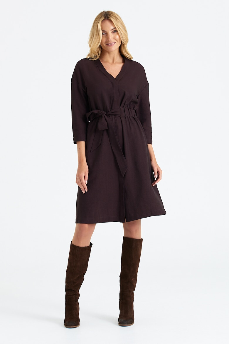 GreenPoint Rochie mini evazata cu model uni - Pled.ro