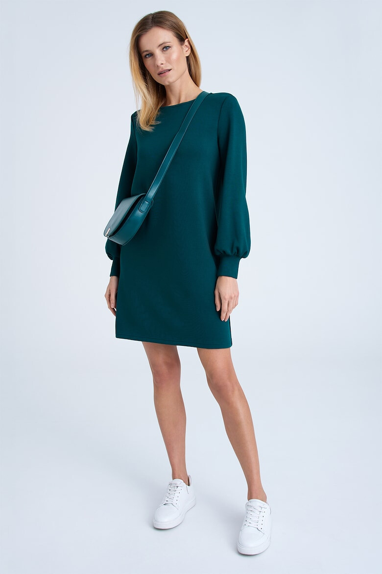 GreenPoint Rochie scurta cu maneci bishop - Pled.ro