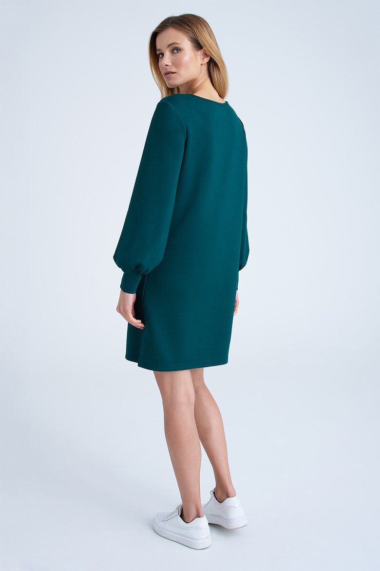 GreenPoint Rochie scurta cu maneci bishop - Pled.ro