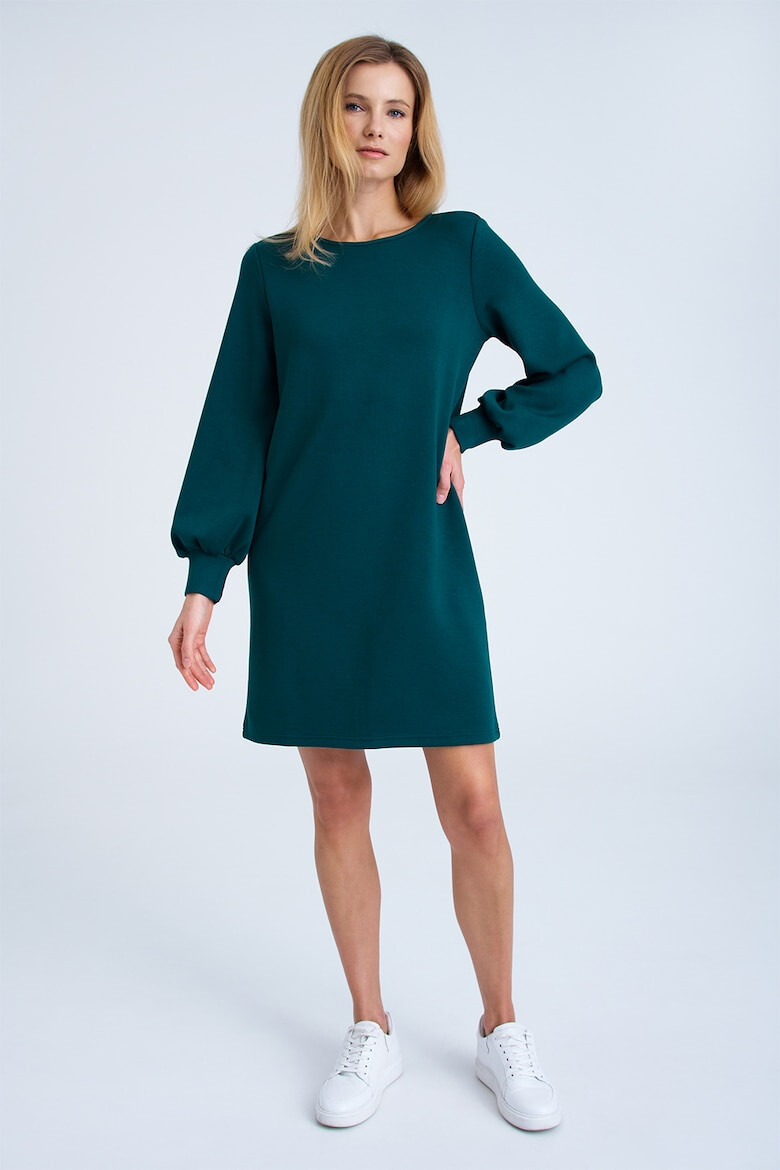 GreenPoint Rochie scurta cu maneci bishop - Pled.ro