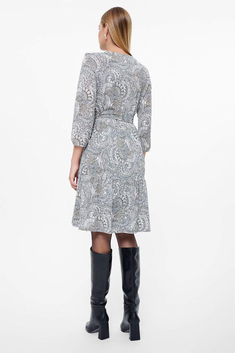 GreenPoint Rochie scurta cu model paisley si cordon in talie - Pled.ro