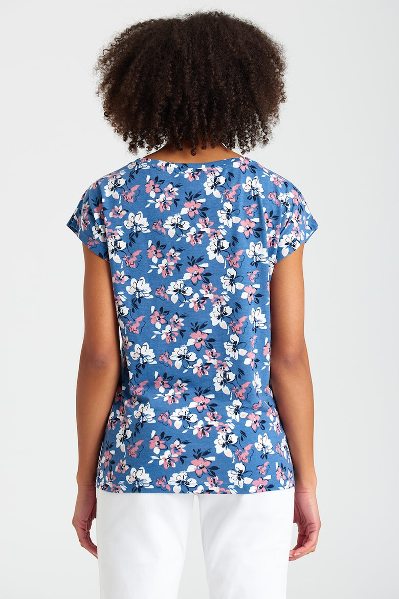 GreenPoint Tricou cu decolteu rotund si imprimeu floral - Pled.ro