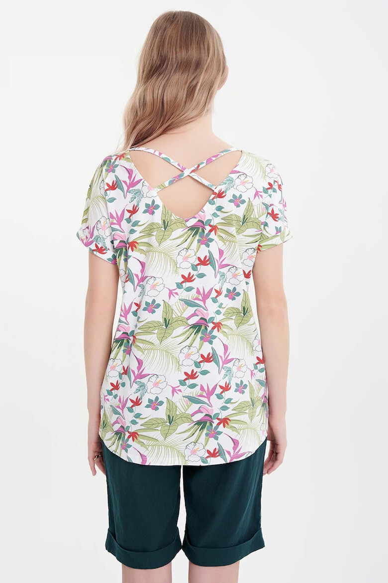 GreenPoint Tricou cu imprimeu floral - Pled.ro