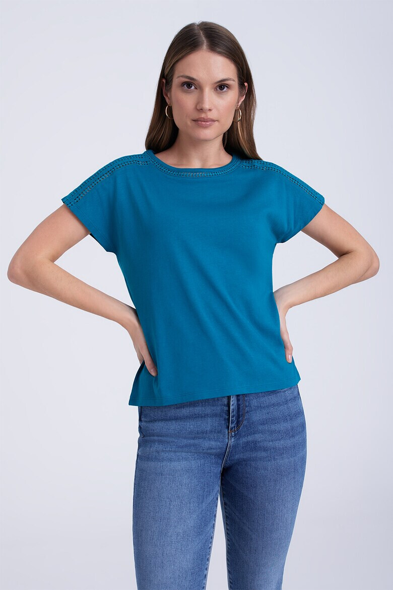 GreenPoint Tricou din amestec de modal cu decupaje discrete - Pled.ro