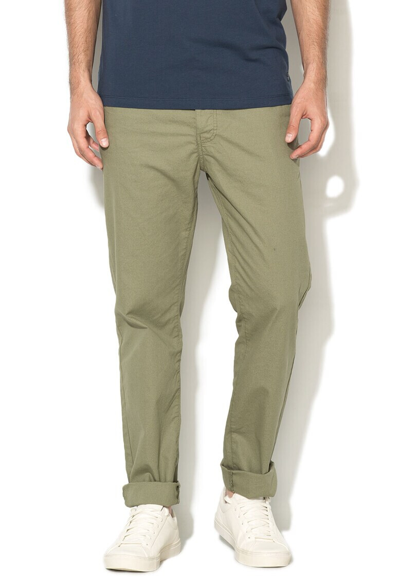 Greystone Pantaloni chino regular fit verde prafuit Chris - Pled.ro