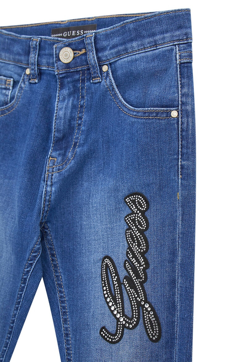 GUESS KIDS GUESS Blugi skinny cu aplicatie logo - Pled.ro