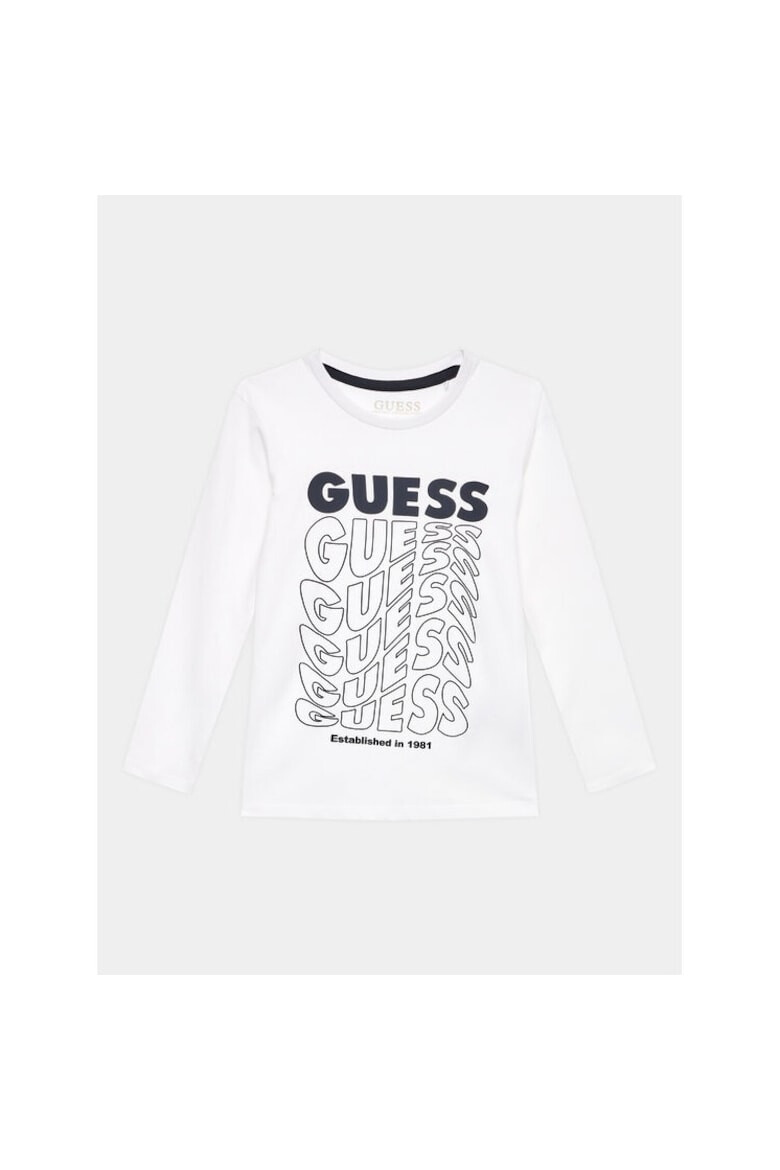 GUESS Bluza copii 974184 Alb Bumbac - Pled.ro