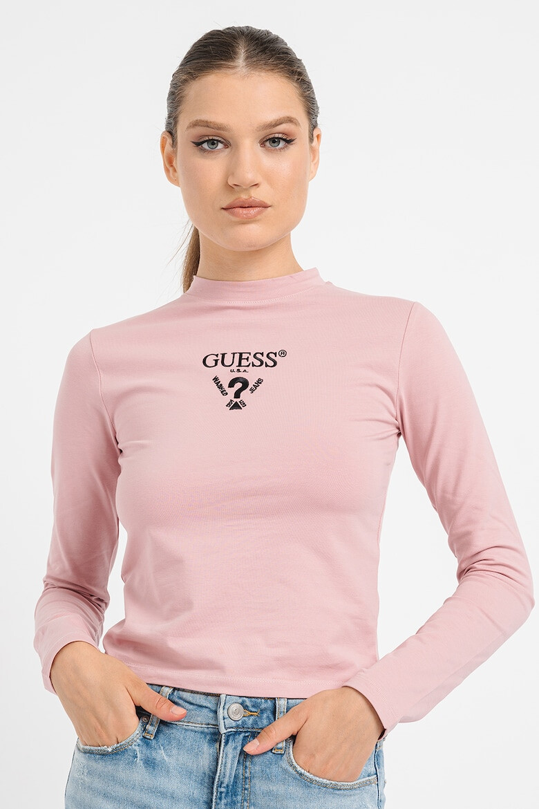 GUESS Bluza crop cu logo brodat pentru fitness - Pled.ro