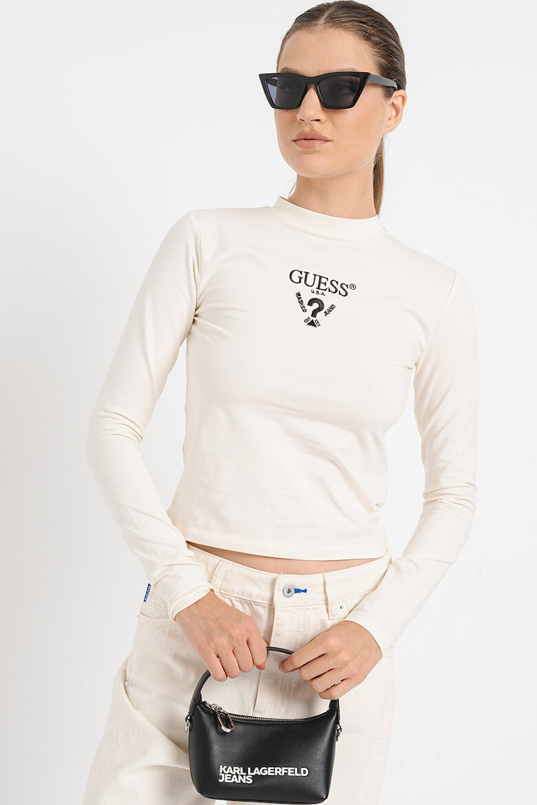 GUESS Bluza crop cu logo brodat pentru fitness - Pled.ro