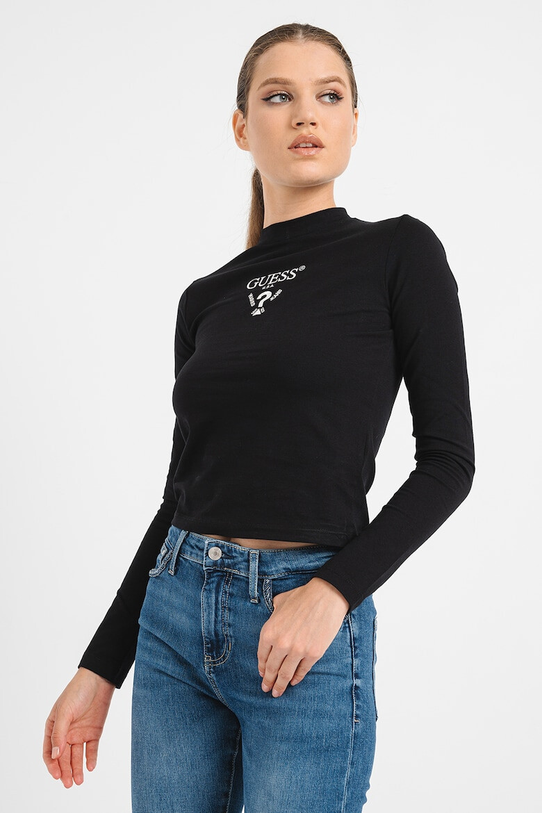 GUESS Bluza crop cu logo brodat pentru fitness - Pled.ro