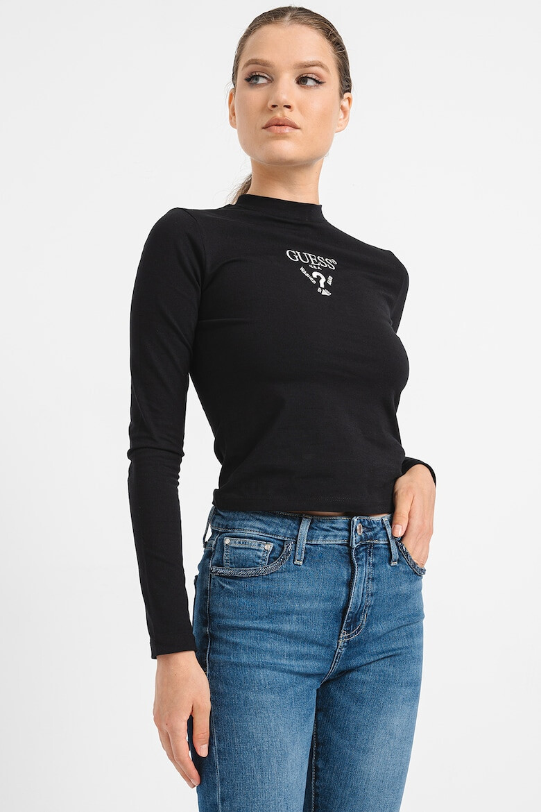 GUESS Bluza crop cu logo brodat pentru fitness - Pled.ro