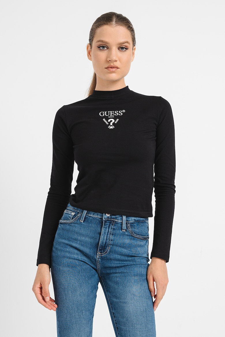 GUESS Bluza crop cu logo brodat pentru fitness - Pled.ro