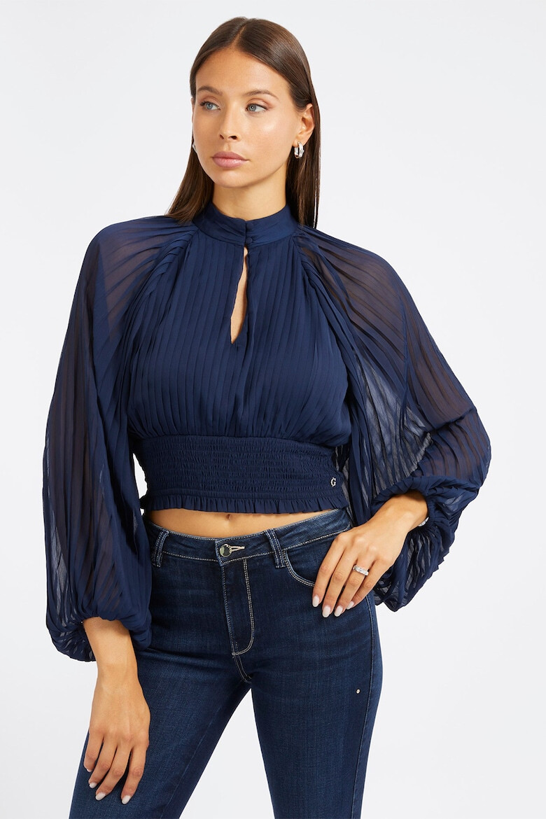 GUESS Bluza crop vaporoasa - Pled.ro