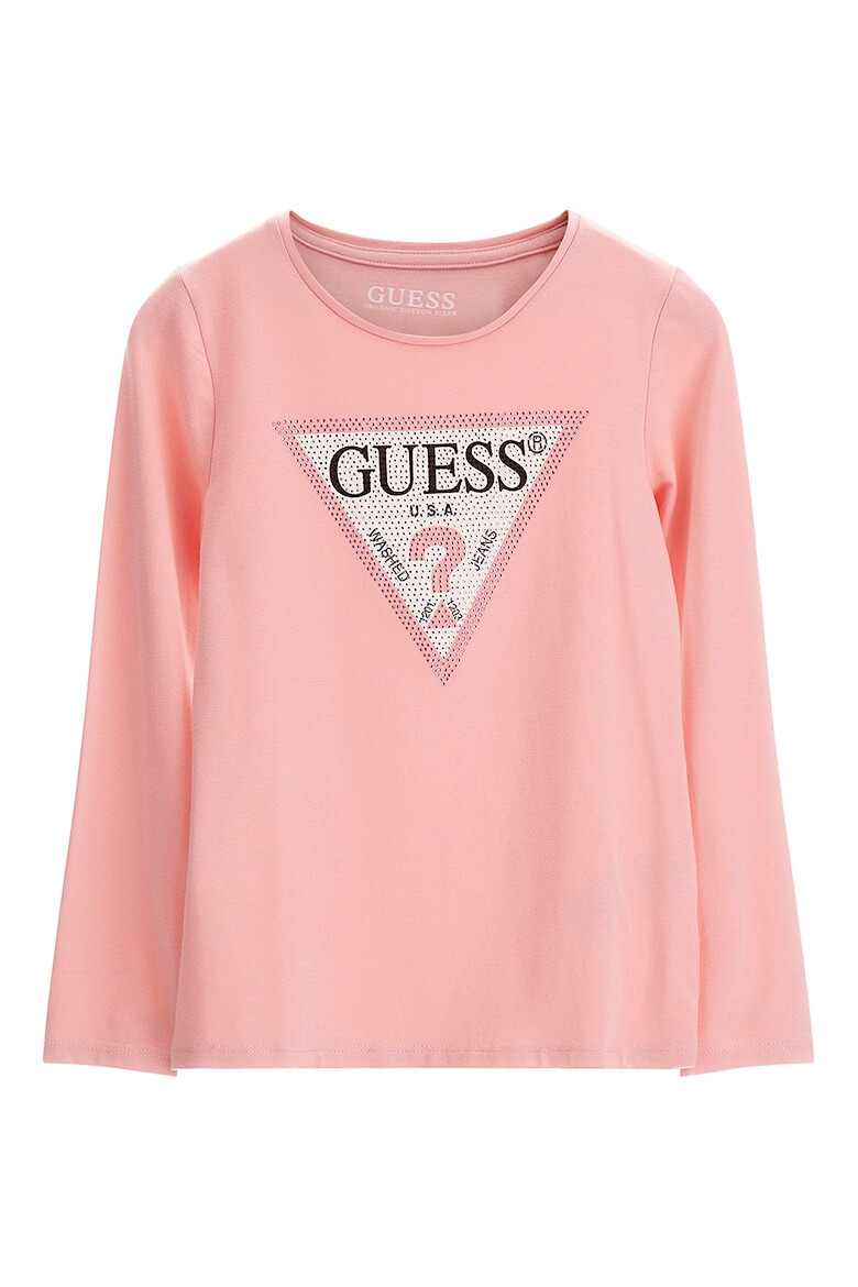 GUESS KIDS GUESS Bluza cu imprimeu logo si strasuri - Pled.ro