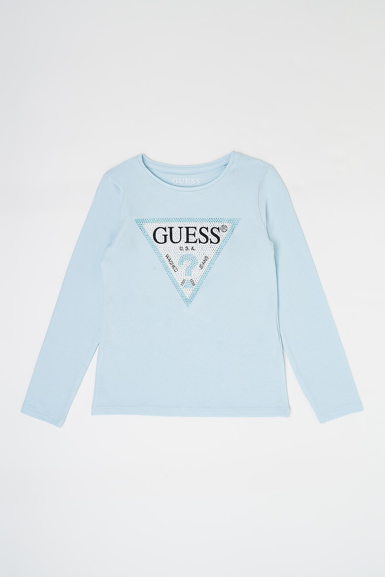 GUESS KIDS GUESS Bluza cu imprimeu logo si strasuri - Pled.ro