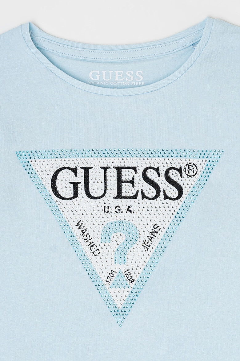 GUESS KIDS GUESS Bluza cu imprimeu logo si strasuri - Pled.ro