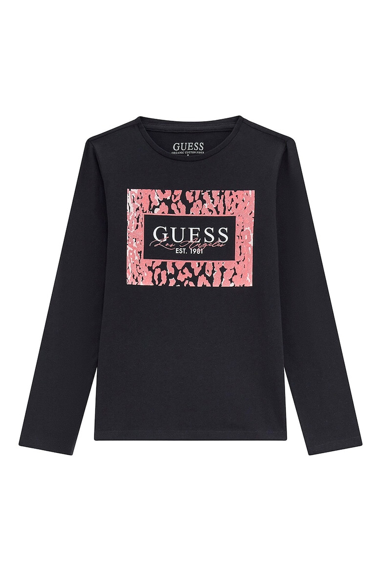 GUESS KIDS GUESS Bluza cu imprimeu si decolteu la baza gatului - Pled.ro