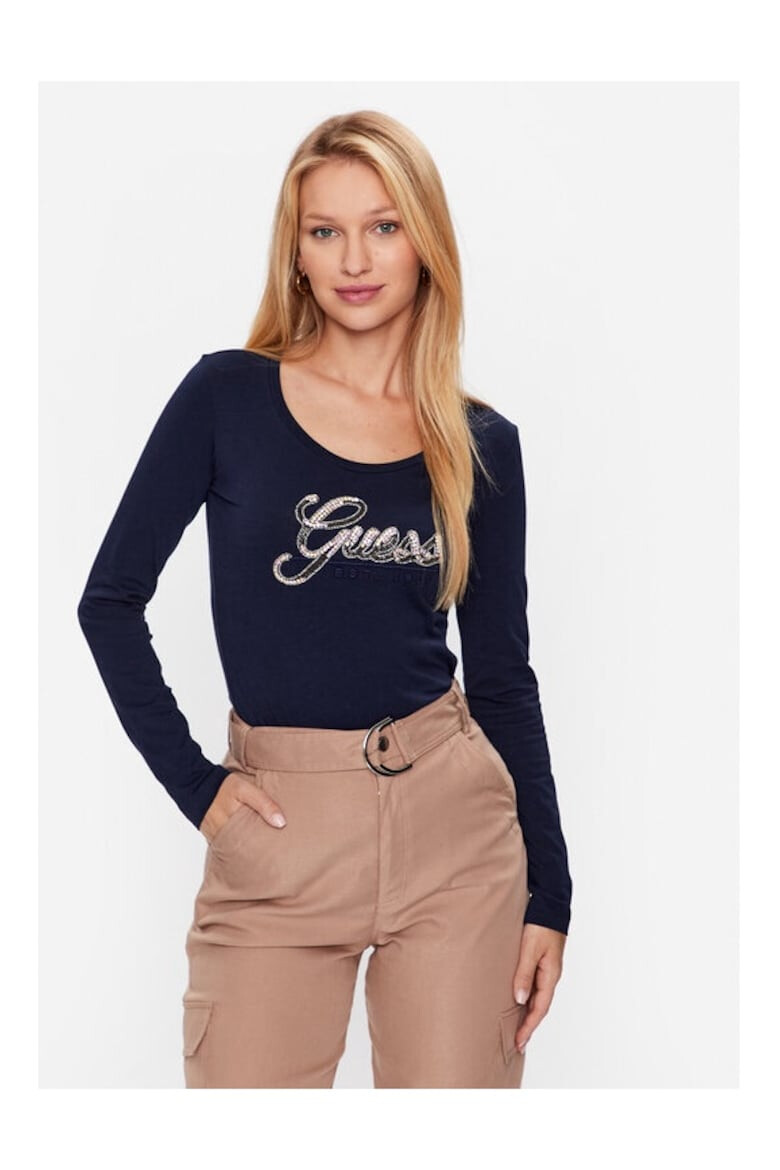 GUESS Bluza dama Bleumarin Bumbac - Pled.ro