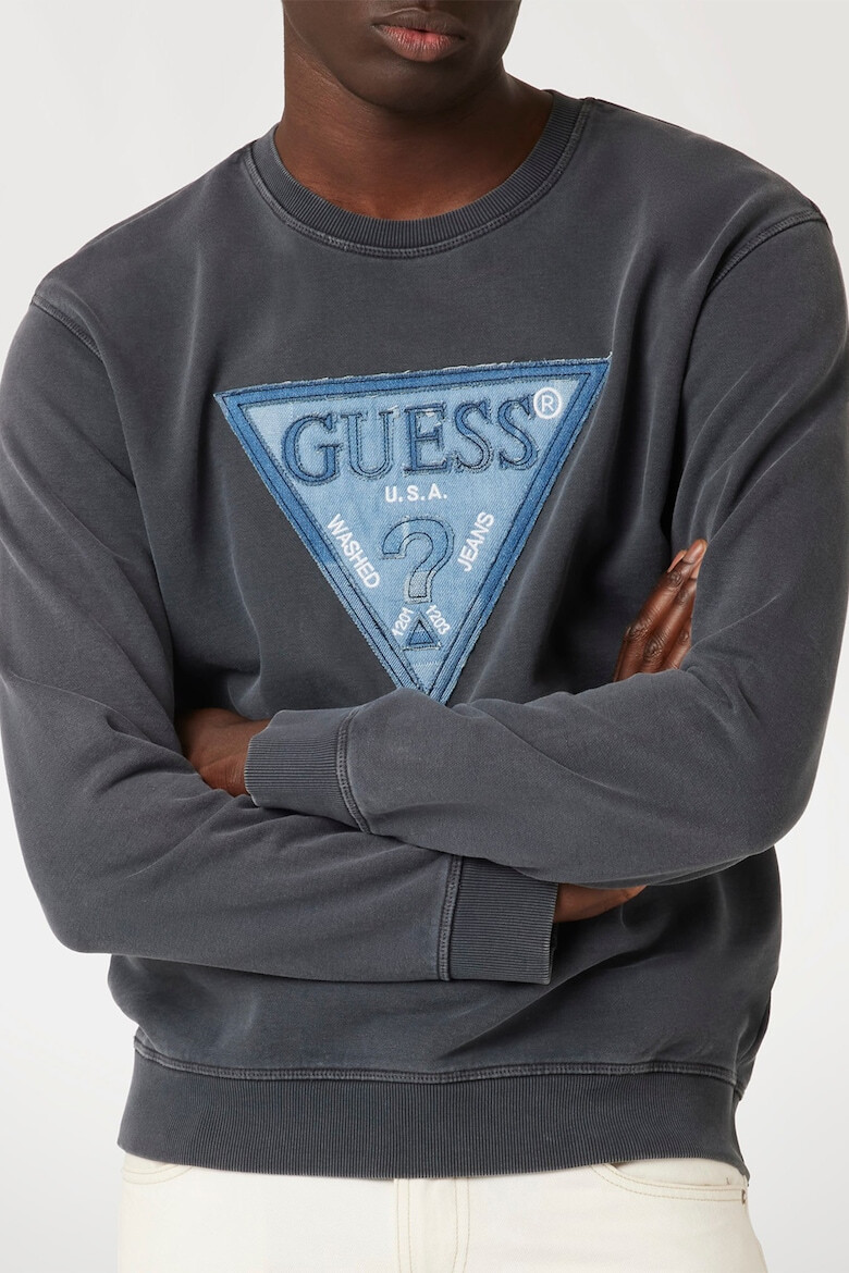 GUESS Bluza de trening cu decolteu la baza gatului si broderie logo - Pled.ro