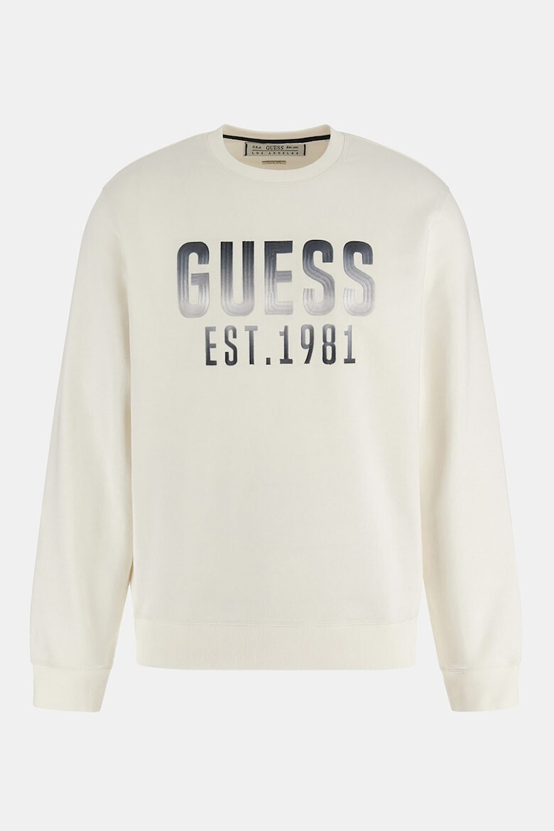 GUESS Bluza de trening cu decolteu la baza gatului si imprimeu logo - Pled.ro