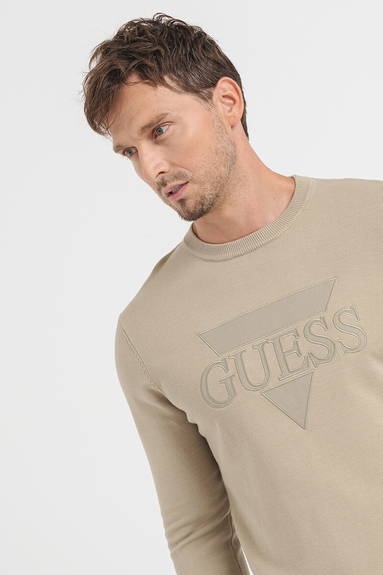 GUESS Bluza de trening cu decolteu la baza gatului si imprimeu logo - Pled.ro