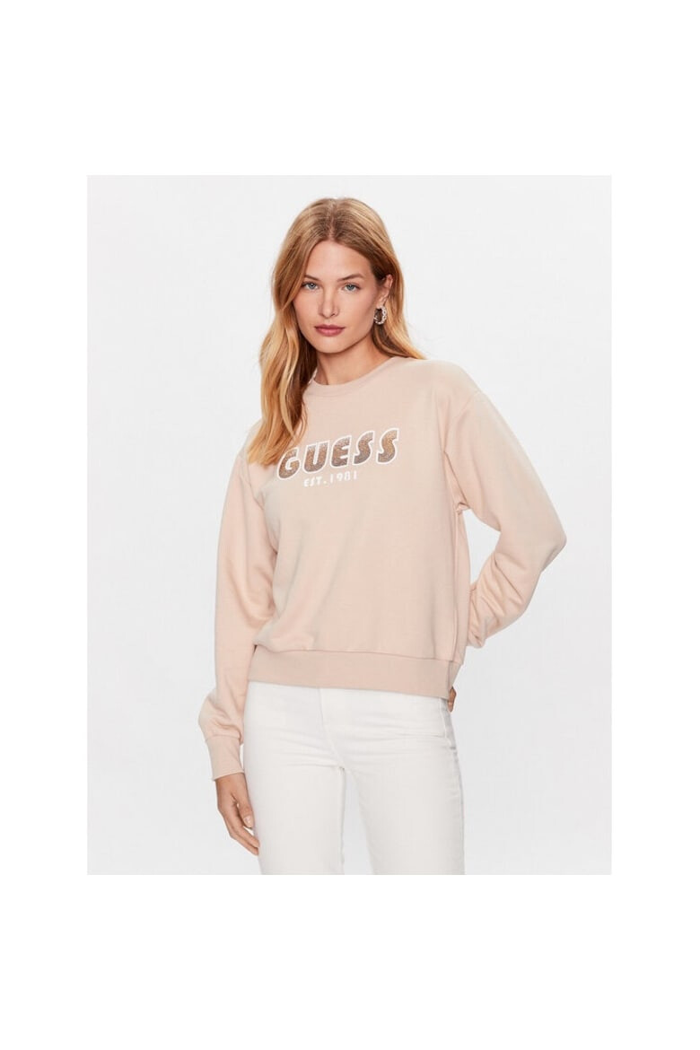 GUESS Bluza de trening dama 881666 Bej Bumbac - Pled.ro