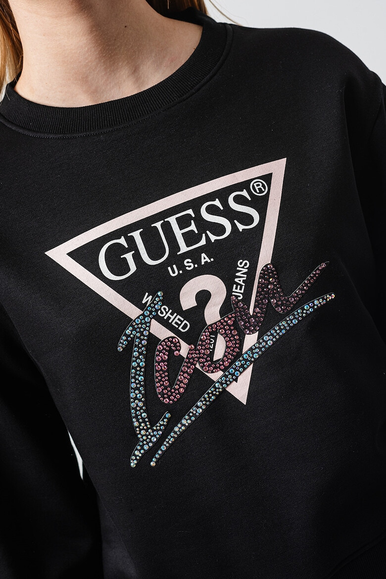 GUESS Bluza de trening din amestec de bumbac cu logo - Pled.ro