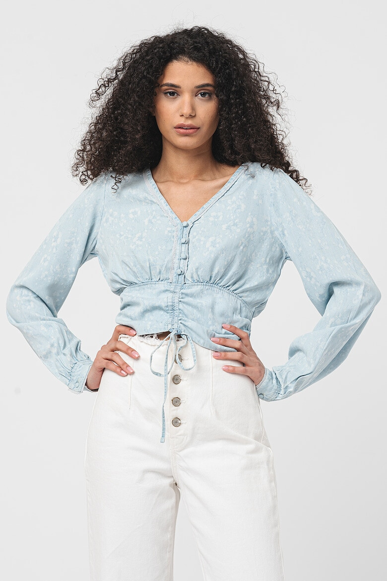 GUESS Bluza din chambray cu snururi - Pled.ro