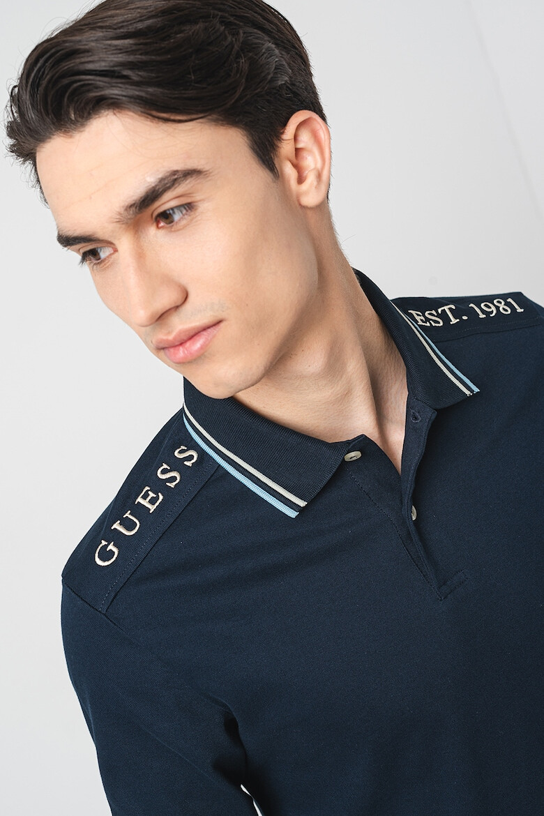 GUESS Bluza polo cu model uni - Pled.ro