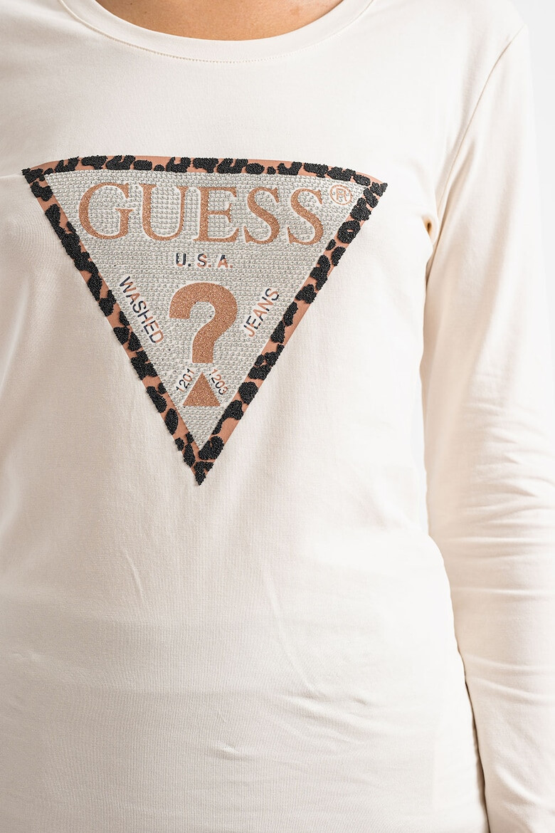 GUESS JEANS Bluza slim fit cu imprimeu logo - Pled.ro