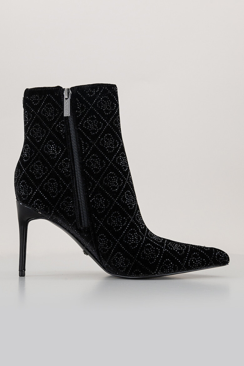 GUESS Botine cu logo din strasuri - Pled.ro