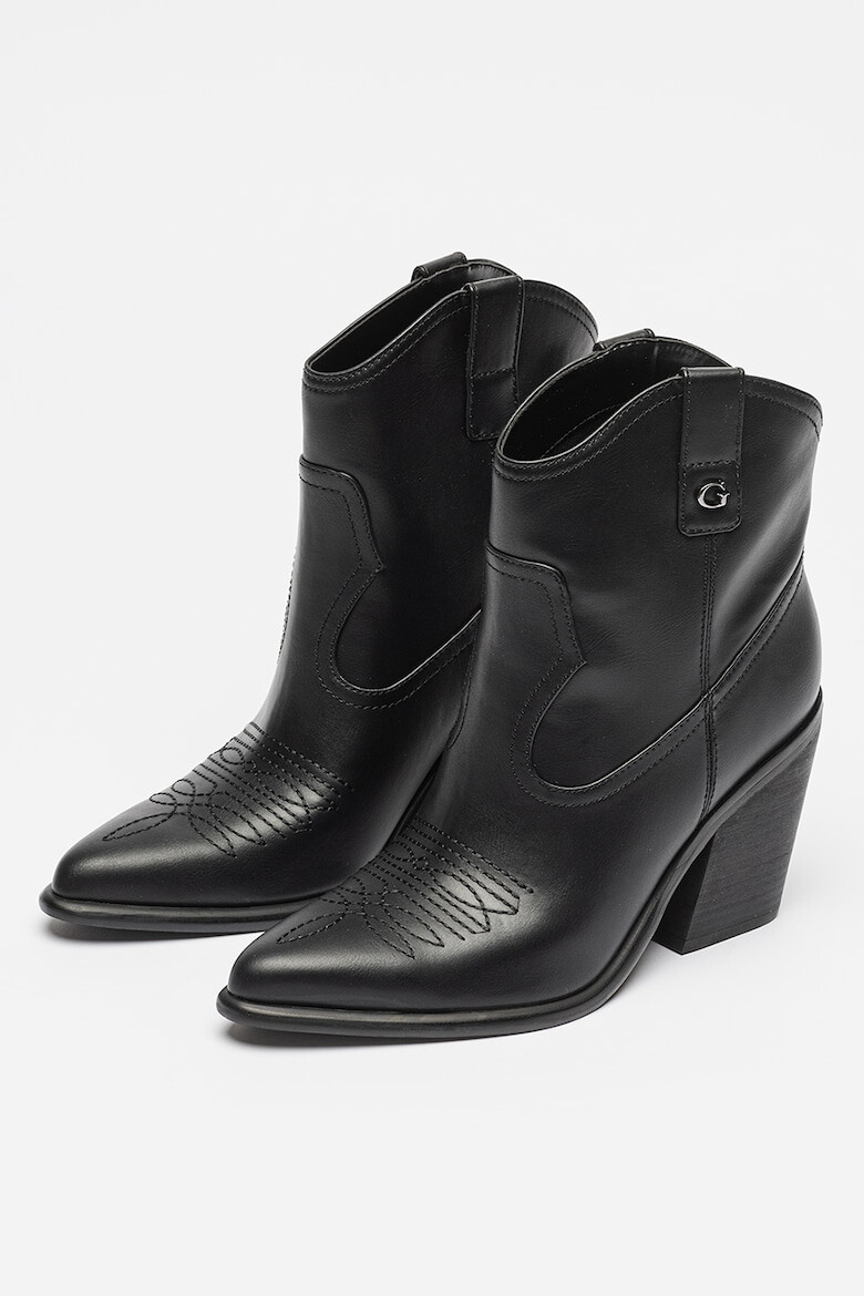 GUESS Botine de piele cu cusaturi contrastante Jallela - Pled.ro