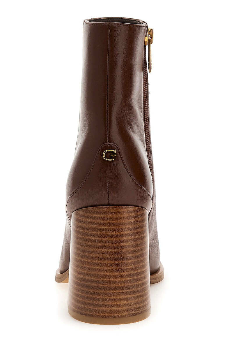 GUESS Botine de piele cu toc inalt - Pled.ro