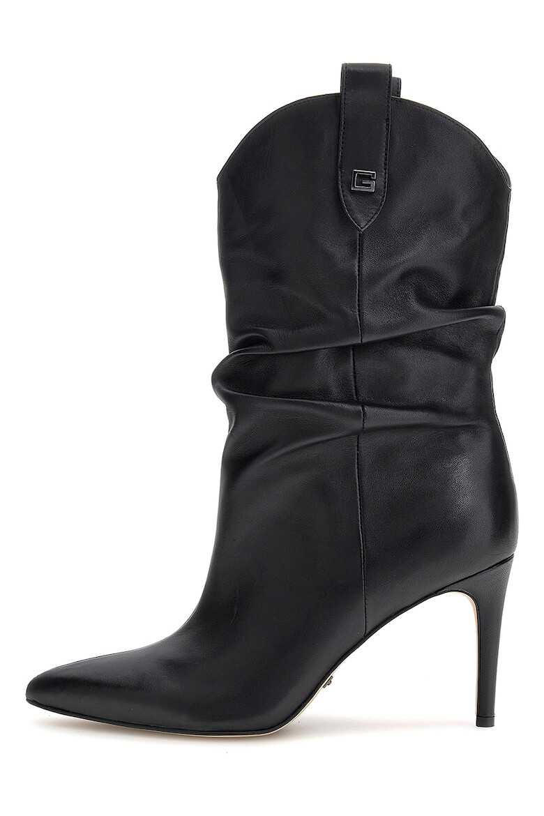 GUESS Botine de piele cu varf ascutit - Pled.ro