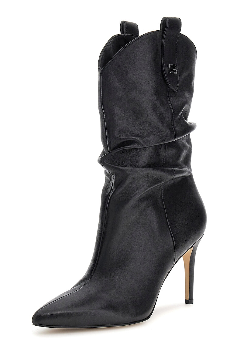 GUESS Botine de piele cu varf ascutit - Pled.ro