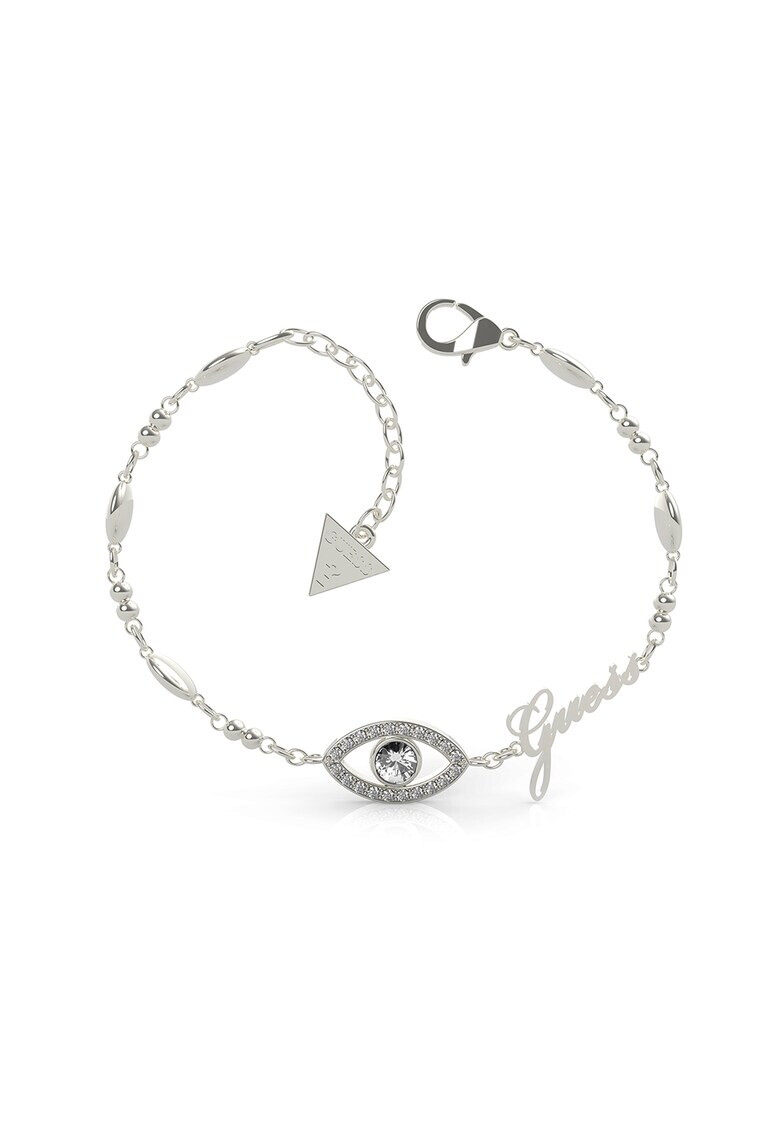 Guess Bratara cu cristale Swarovski si talisman logo - Pled.ro