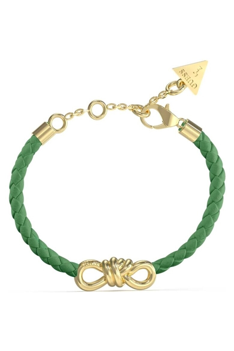 GUESS Bratara Modern Love piele cu infinit JUBB04003JWYGGNT-U Auriu Verde - Pled.ro