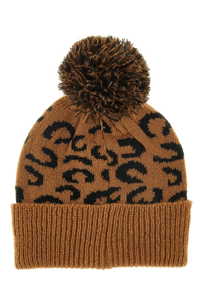 GUESS Caciula cu animal print si ciucure - Pled.ro