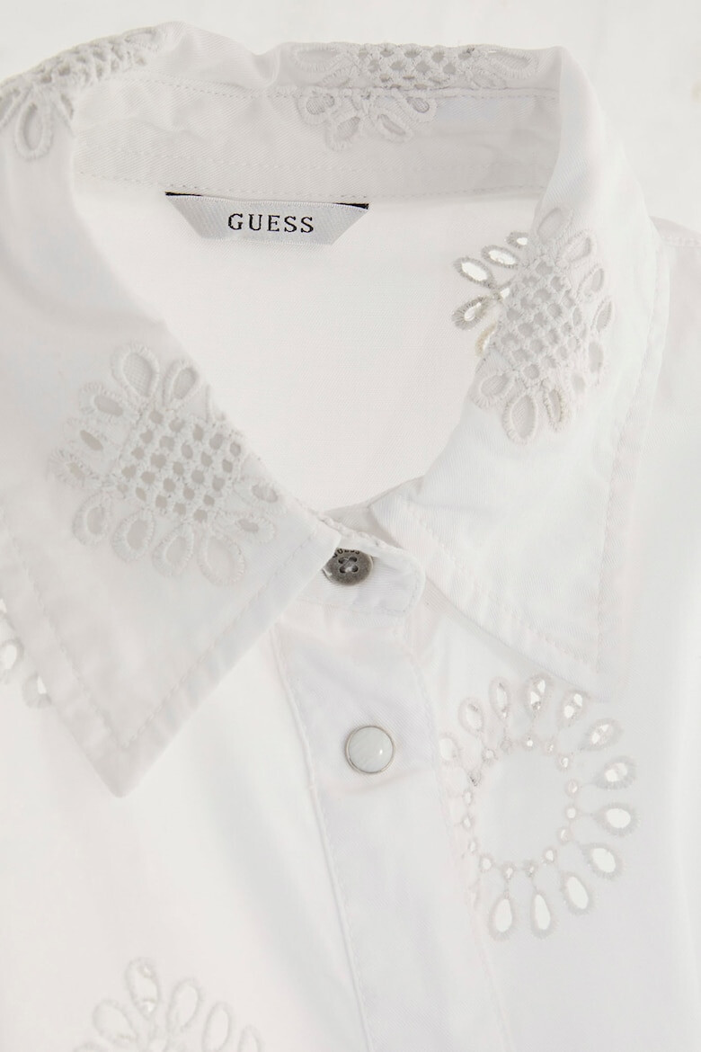 GUESS Camasa crop brodata din dantela Sangallo - Pled.ro