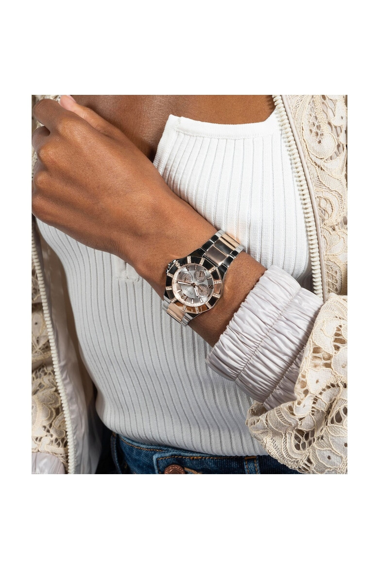 GUESS Ceas de mana pentru femei Sunray GW0616L3 Quartz cadran argintiu rezistenta apa 3 ATM 36mm - Pled.ro