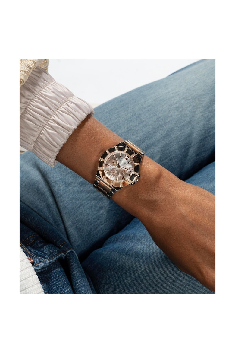 GUESS Ceas de mana pentru femei Sunray GW0616L3 Quartz cadran argintiu rezistenta apa 3 ATM 36mm - Pled.ro