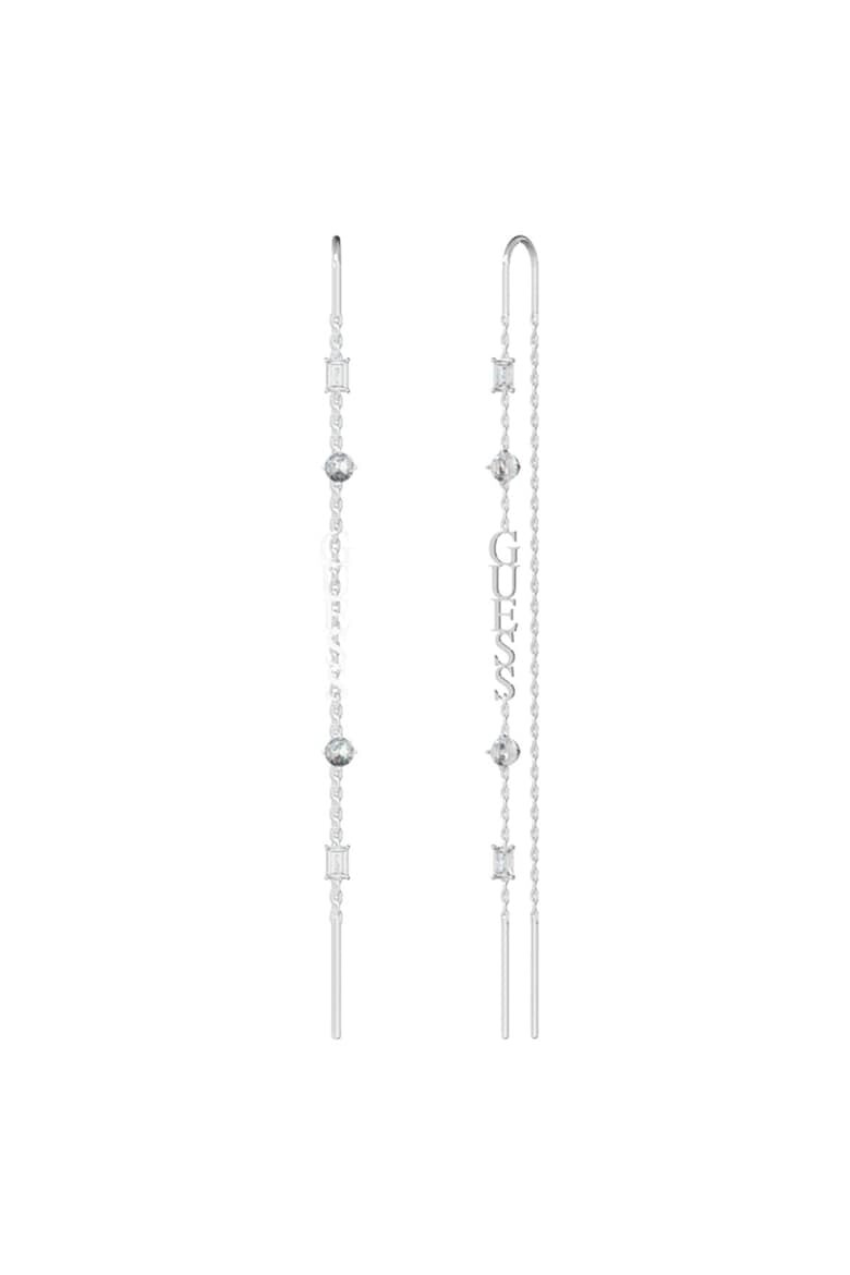 GUESS Cercei Crazy Earring fir si cristale JUBE03297JWRHT-U Argintiu - Pled.ro