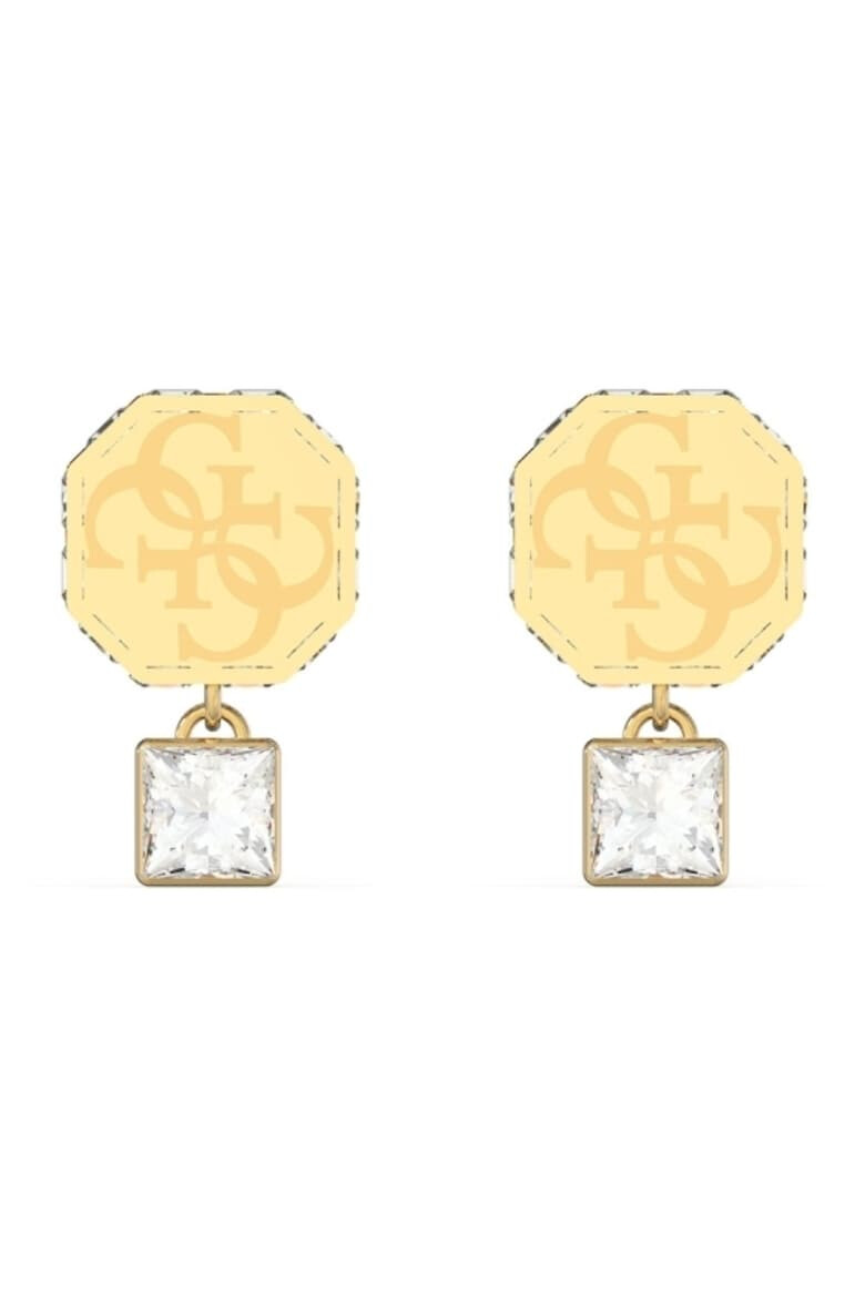 GUESS Cercei Crazy Earring stud lung si cristale JUBE03300JWYGT-U Auriu - Pled.ro