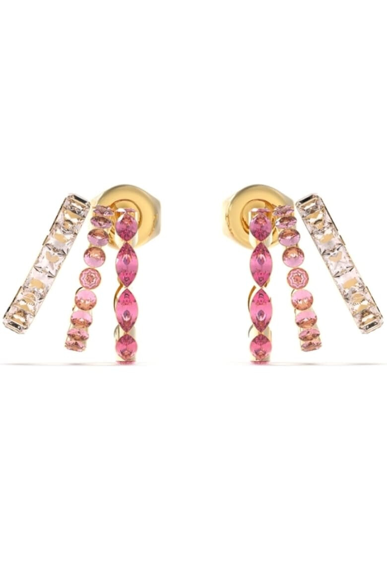 GUESS Cercei Crazy Earring stud lung si cristale roz JUBE03307JWYGPKT-U Auriu - Pled.ro