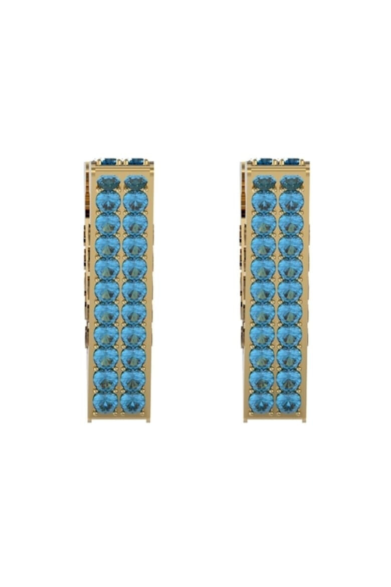 GUESS Cercei Crazy Earring triunghi si cristale albastre JUBE03306JWYGBLT-U Auriu - Pled.ro