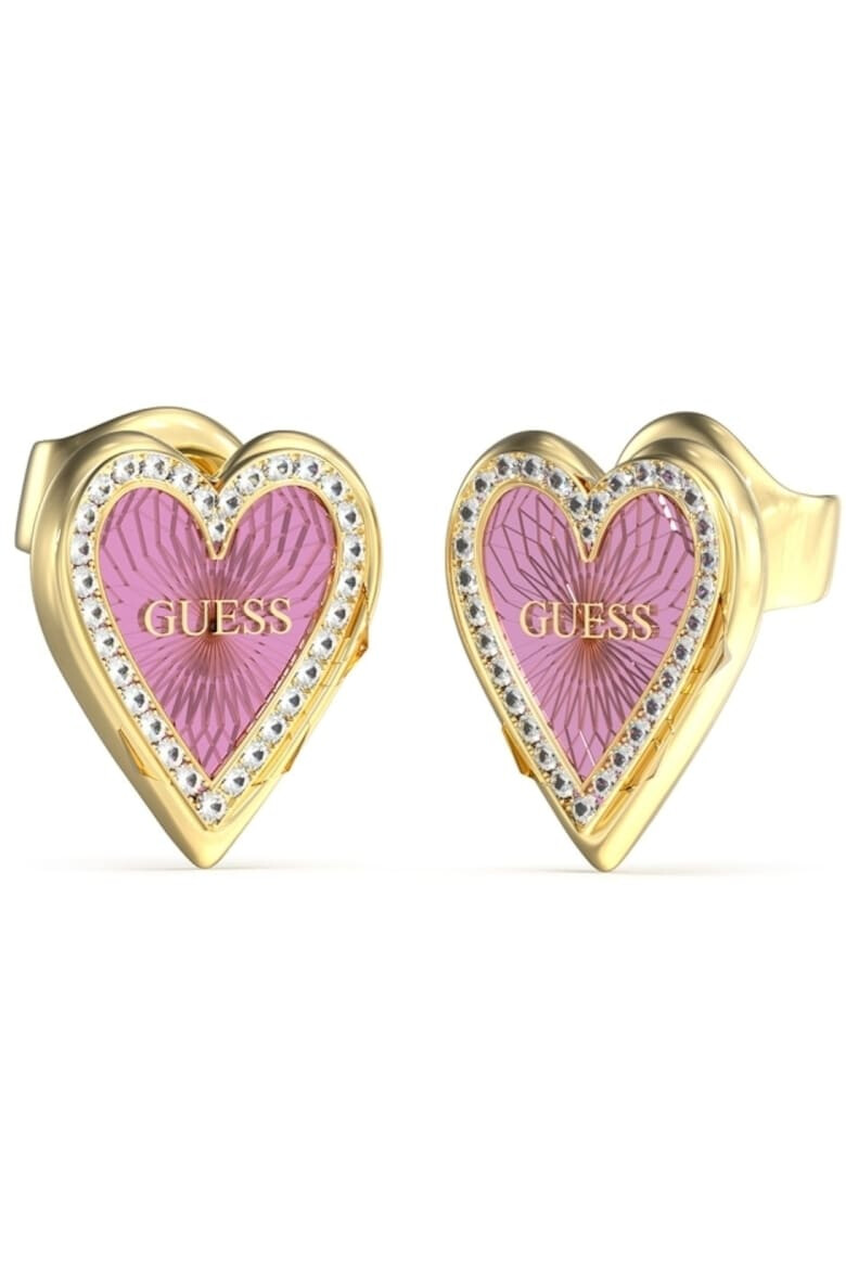 GUESS Cercei Love Me Tender stud inima si cristale JUBE03237JWYGPPT-U Auriu - Pled.ro