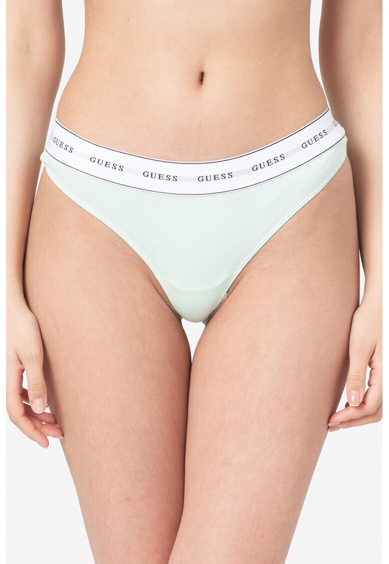 Guess Chiloti tanga cu banda logo elastica - Pled.ro