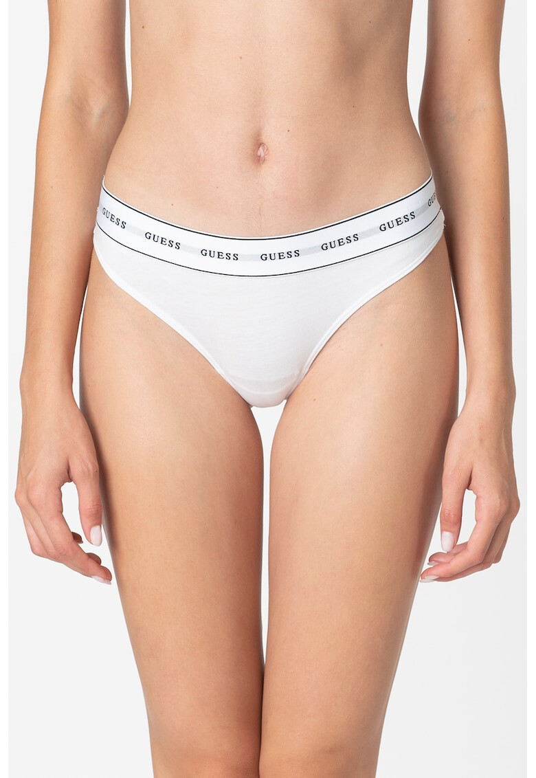 Guess Chiloti tanga cu banda logo elastica - Pled.ro